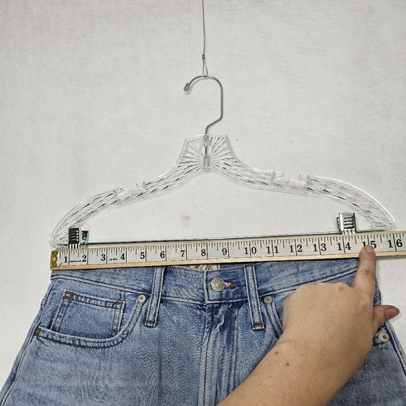 Madewell Light Wash Denim High Rise Perfect Jean Shorts 27 - Picture 9 of 12